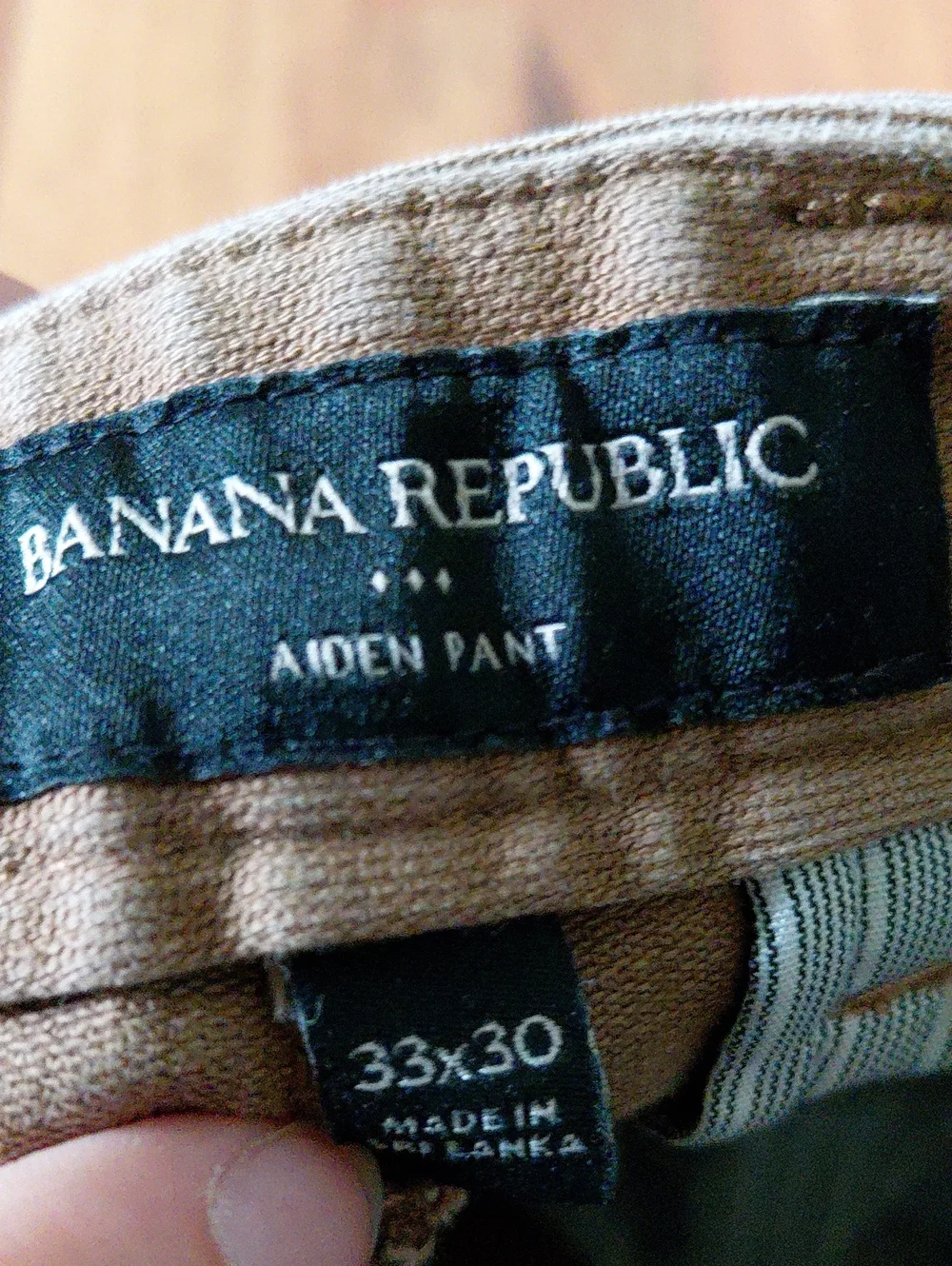 ​Banana Republic Aiden Chino Pants Brown Classic Straight Fit 33 X 30